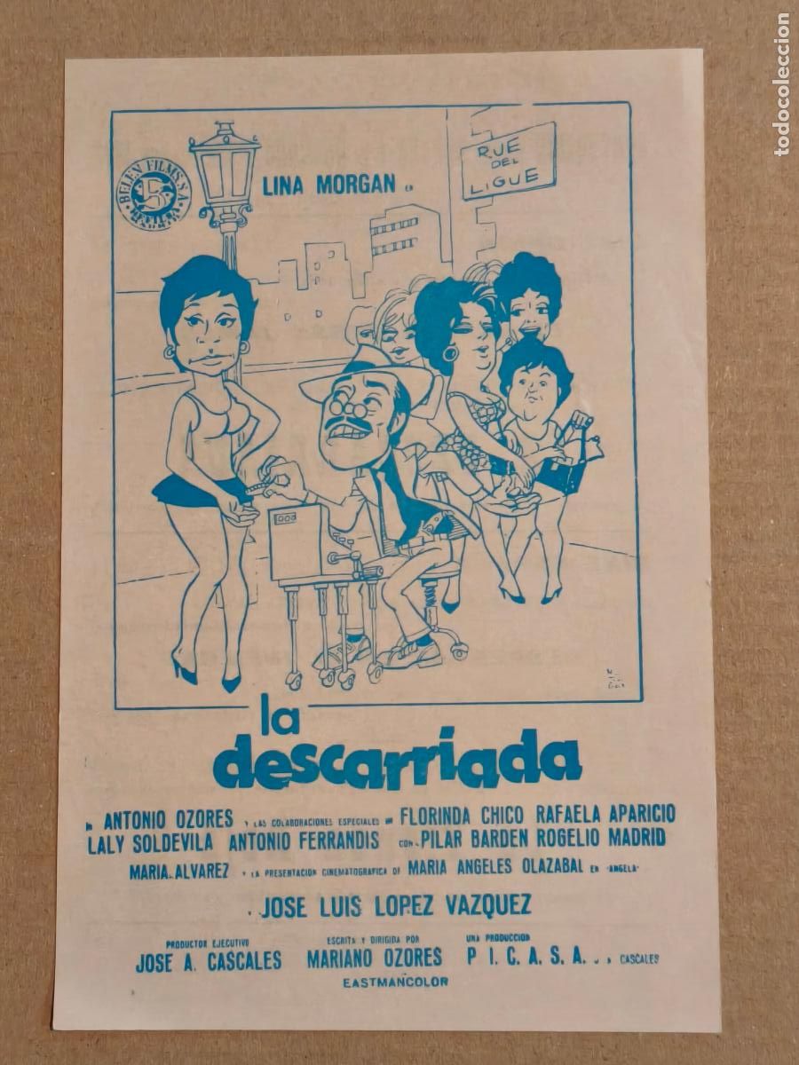  Flyers Publicitaires de films Anciens: LA DESCARRIADA PROGRAMA DE CINE 1973