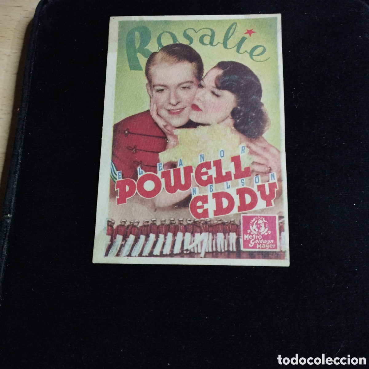 Cine: Programa de cine, sencillo. Rosalie. Eleanor Powell. Nelson Eddy. 1942. Teatro Menacho. Papel tarjet