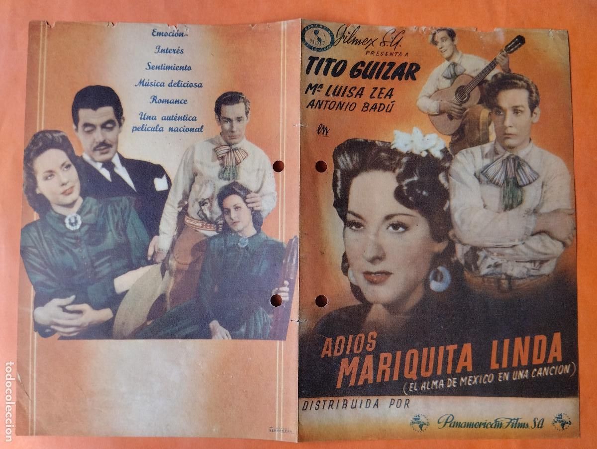 Kino: JHR - PROGRAMA CINE. ADIOS MARIQUITA LINDA.