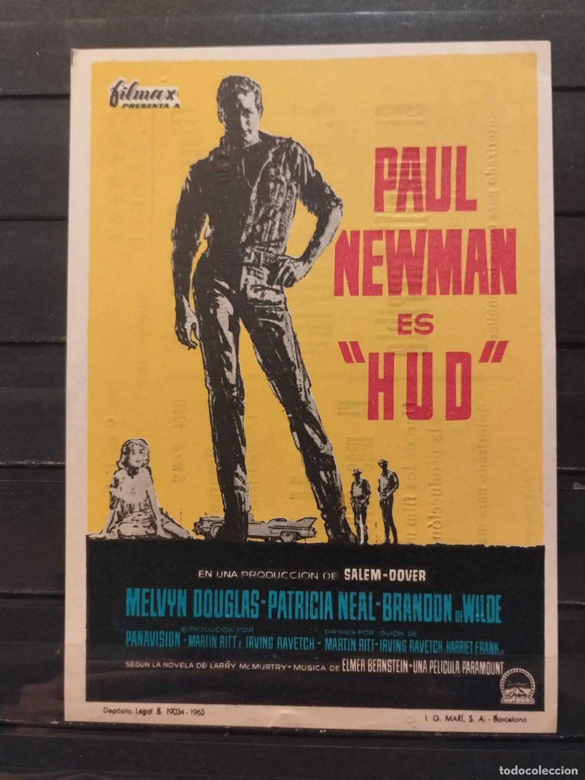 Flyers Publicitaires de Films Anciens: JT - PROGRAMA DE CINE. HUD. CON PAUL NEWMAN. PERFECTO