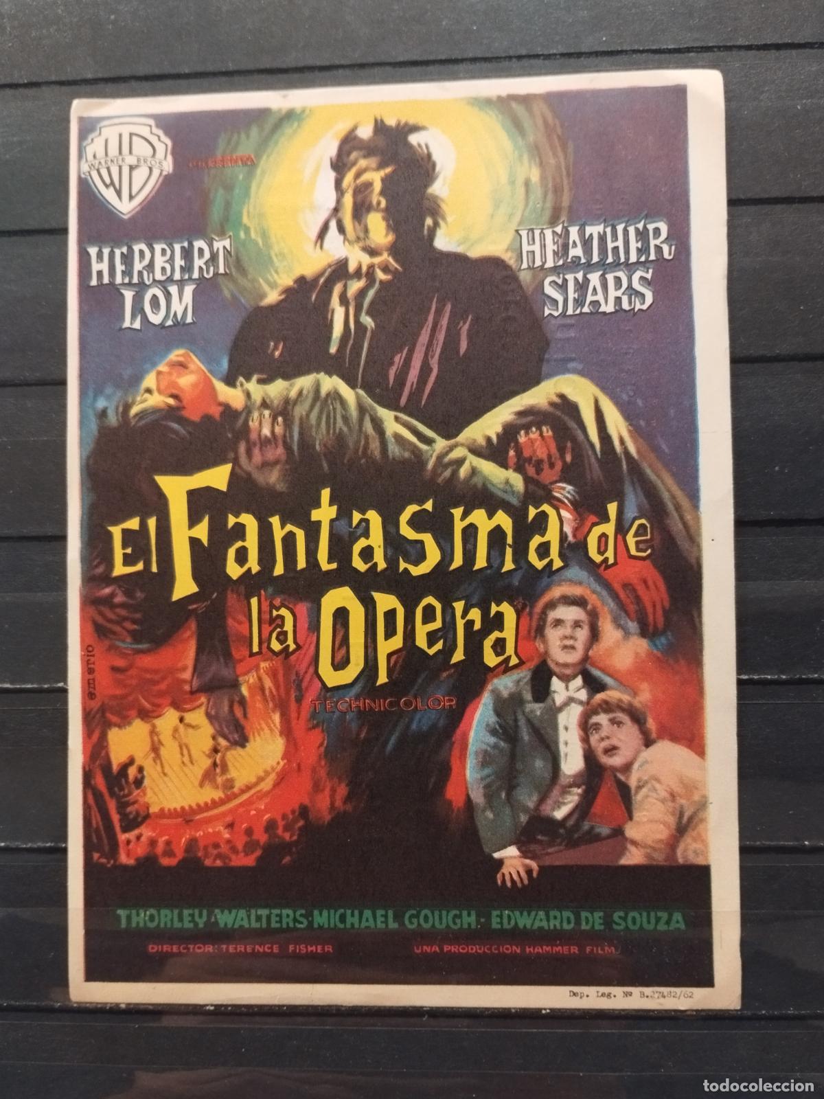 Foglietti di film di film antichi di cinema: JT - PROGRAMA DE CINE. EL FANTASMA DE LA OPERA. PERFECTO