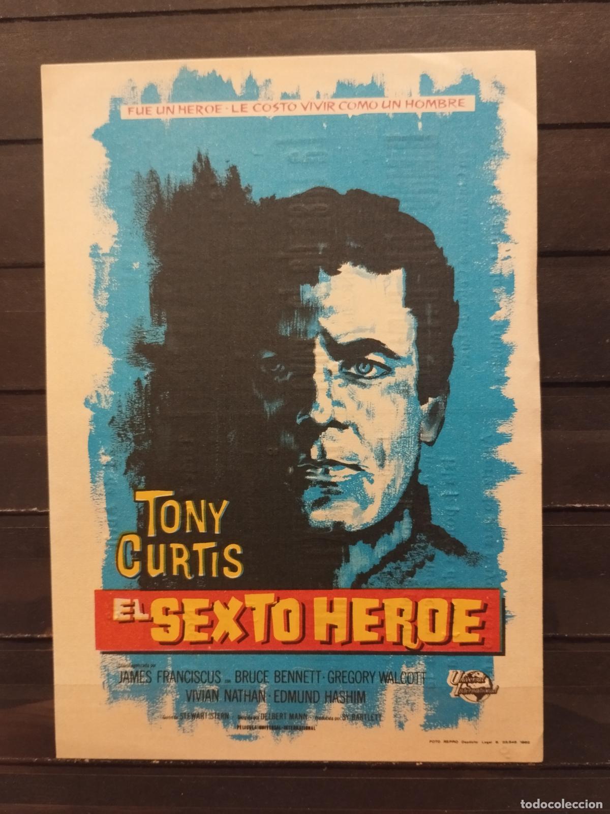 Folhetos de m&atilde;o de filmes antigos de cinema: JT - PROGRAMA DE CINE. EL SEXTO HOMBRE. CON TONY CURTIS. PERFECTO