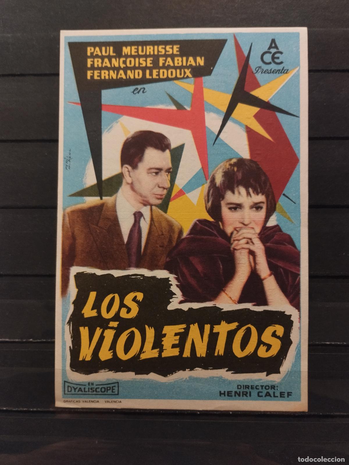 Flyers Publicitaires de Films Anciens: JT - PROGRAMA DE CINE. LOS VIOLENTOS. PERFECTO