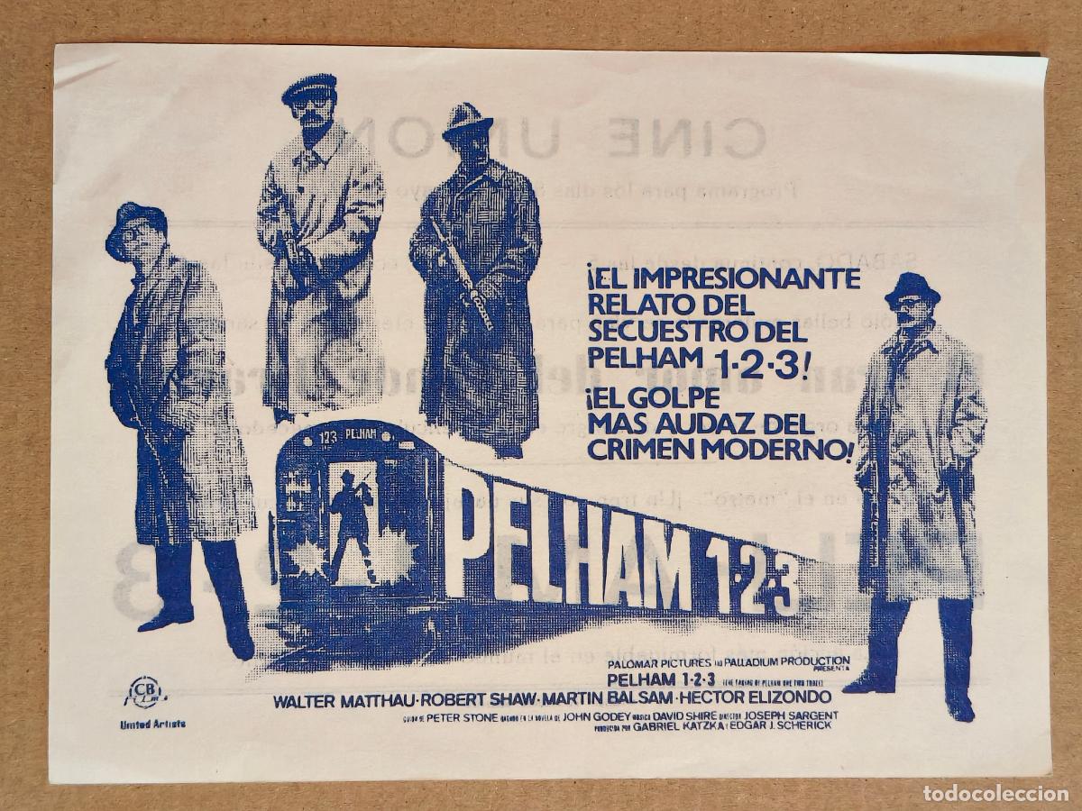  Foglietti di film di film antichi di cinema: PELHAM 1-2-3 PROGRAMA DE CINE 1976