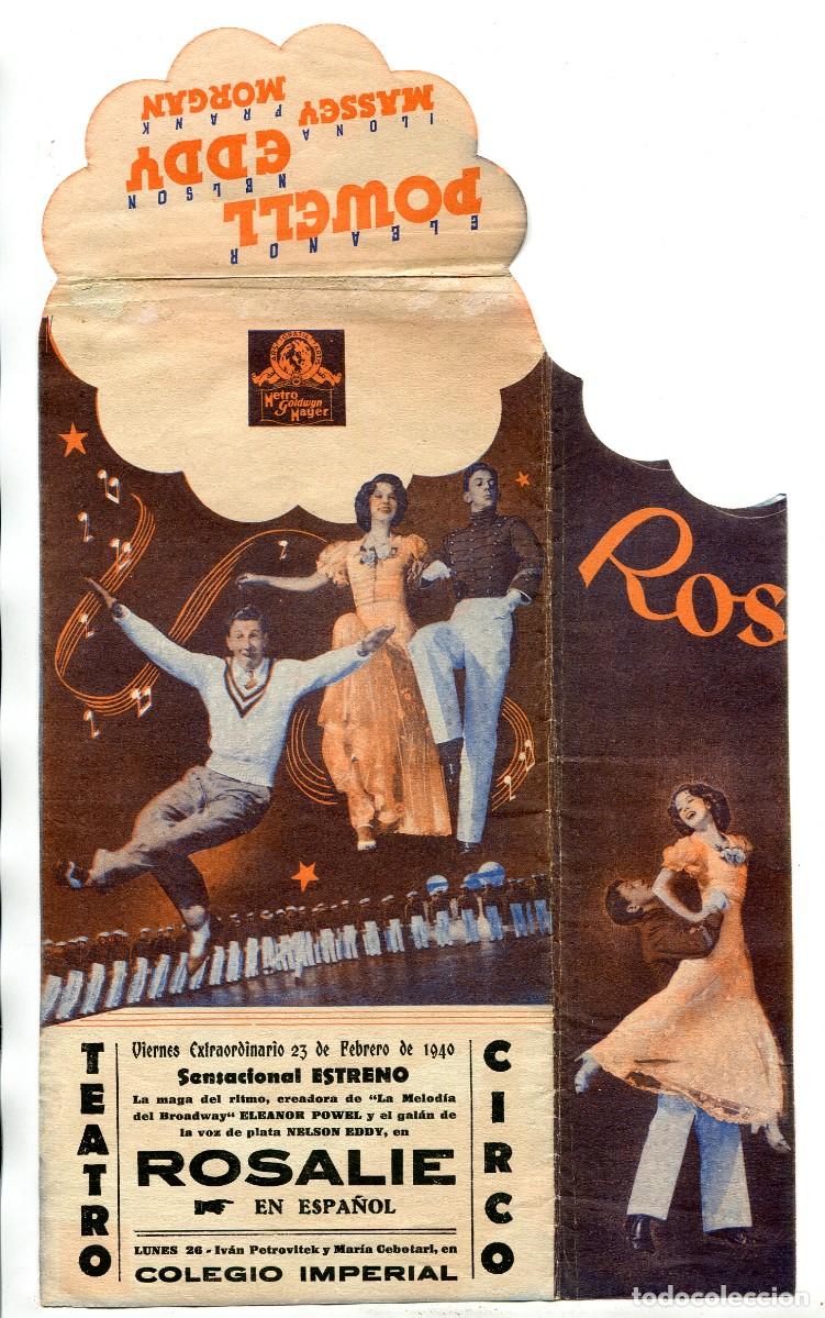 Cine: ROSAL&Iacute;E, con Nelson Eddy. 11,5 X 28,5 cms. - Foto 2
