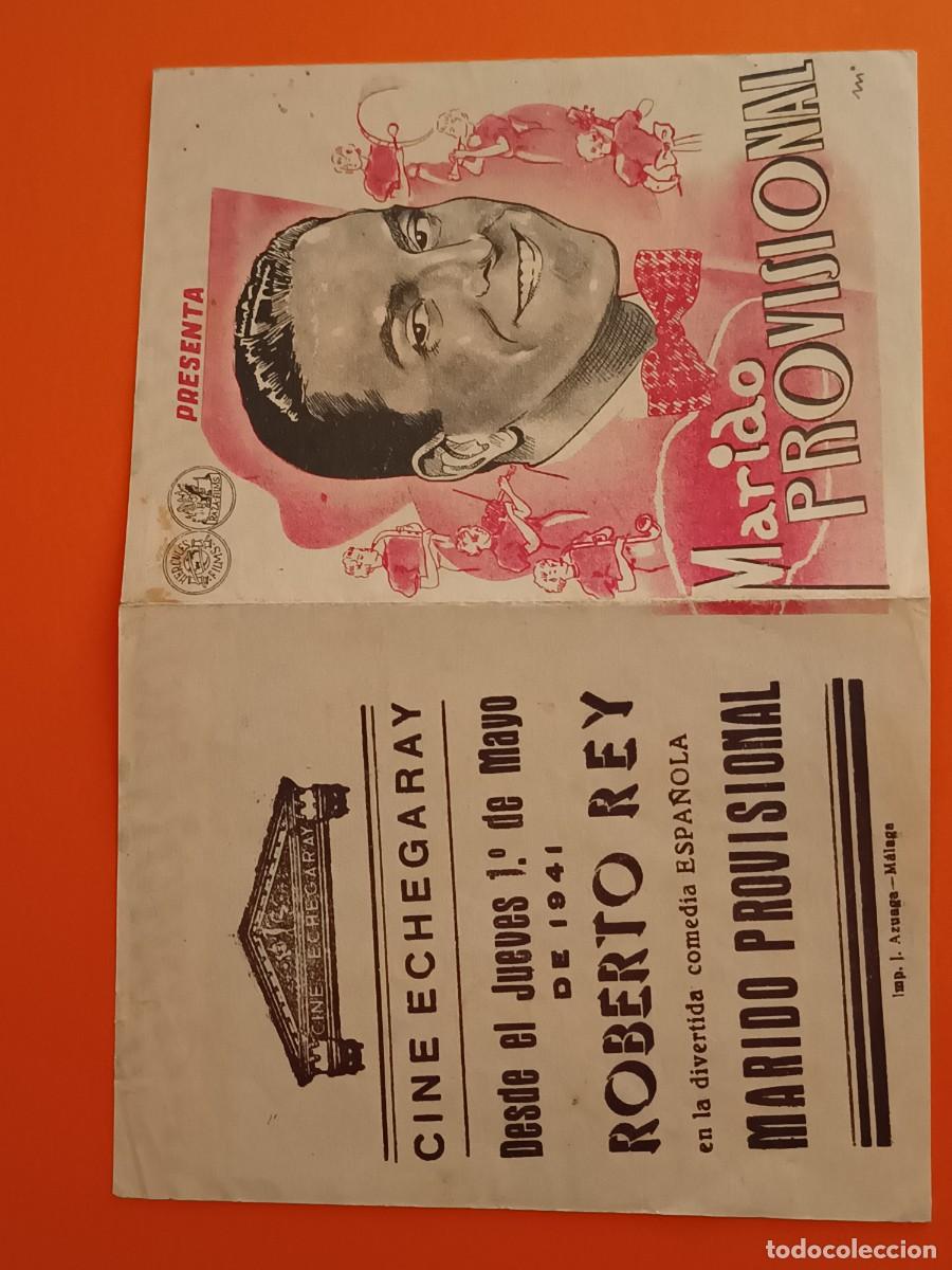  Flyers Publicitaires de films Anciens: PROGRAMA DE CINE MARIDO PROVISIONAL MARIA MERCADER