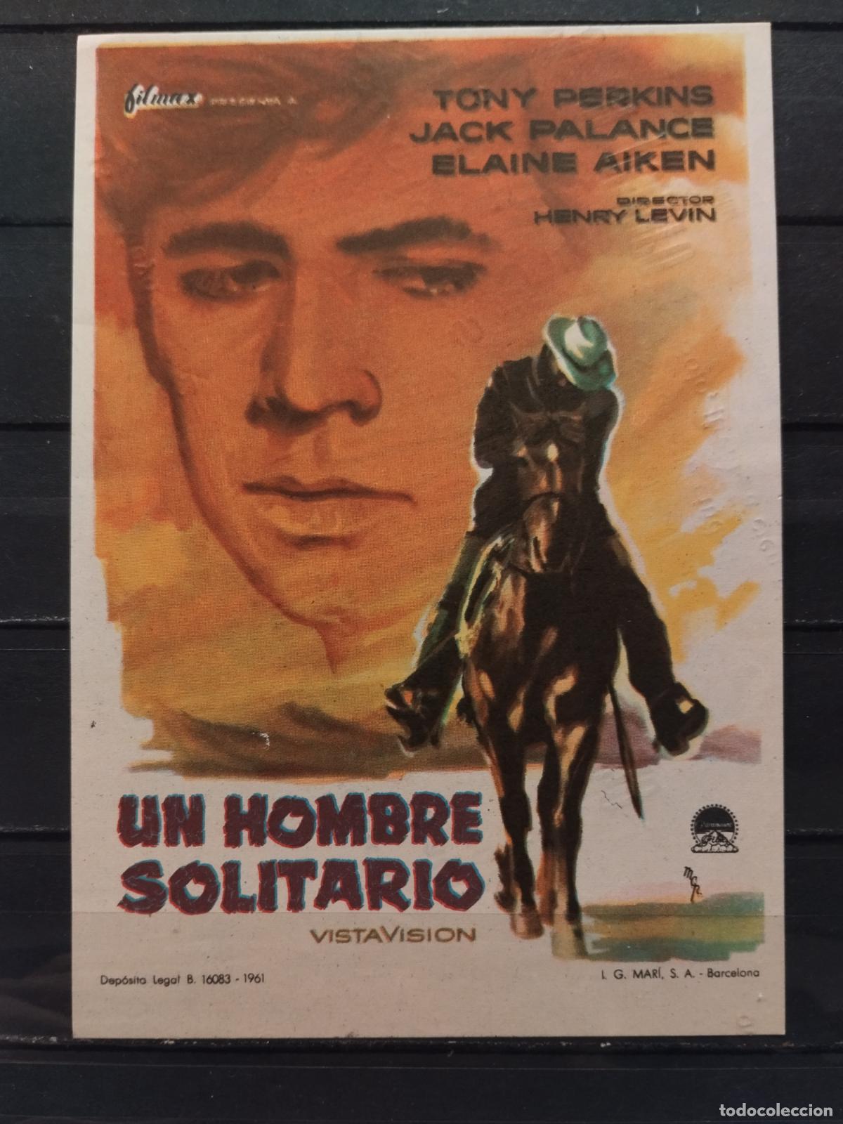 Flyers Publicitaires de Films Anciens: JT - PROGRAMA DE CINE. UN HOMBRE SOLITARIO. PERFECTO