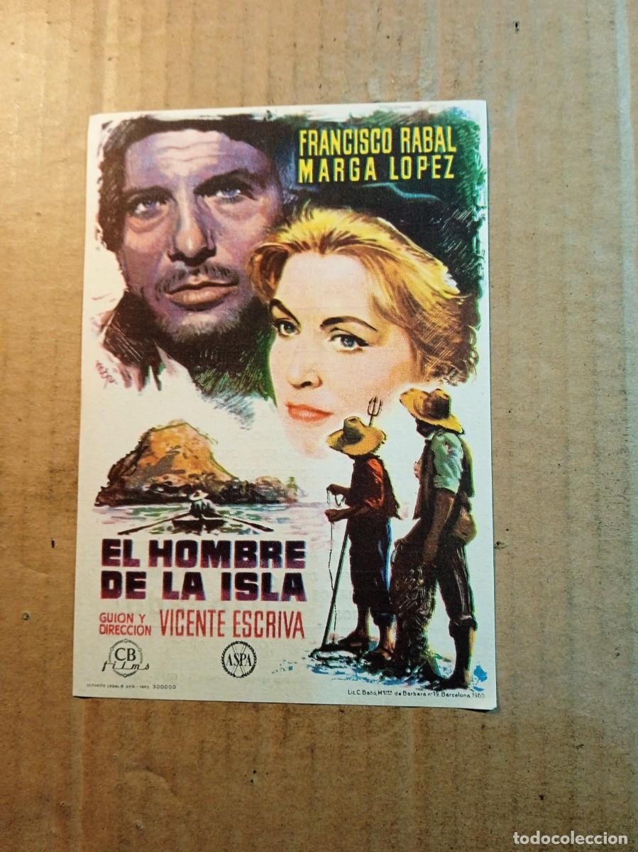  Flyers Publicitaires de films Anciens: FOLLETO DE MANO EL HOMBRE DE LA ISLA CON PUBLCIDAD