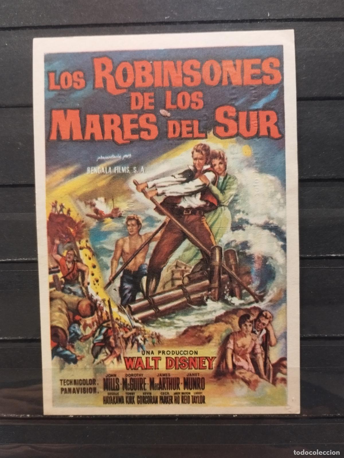 Flyers Publicitaires de Films Anciens: JT - PROGRAMA DE CINE. LOS ROBINSONES DE LOS MARES DEL SUR. PERFECTO