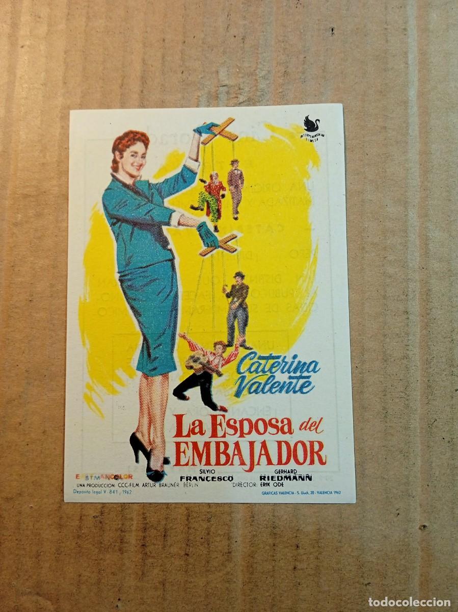 Cine: FOLLETO DE MANO LA ESPOSA DEL EMBAJADOR CON PUBLCIDAD