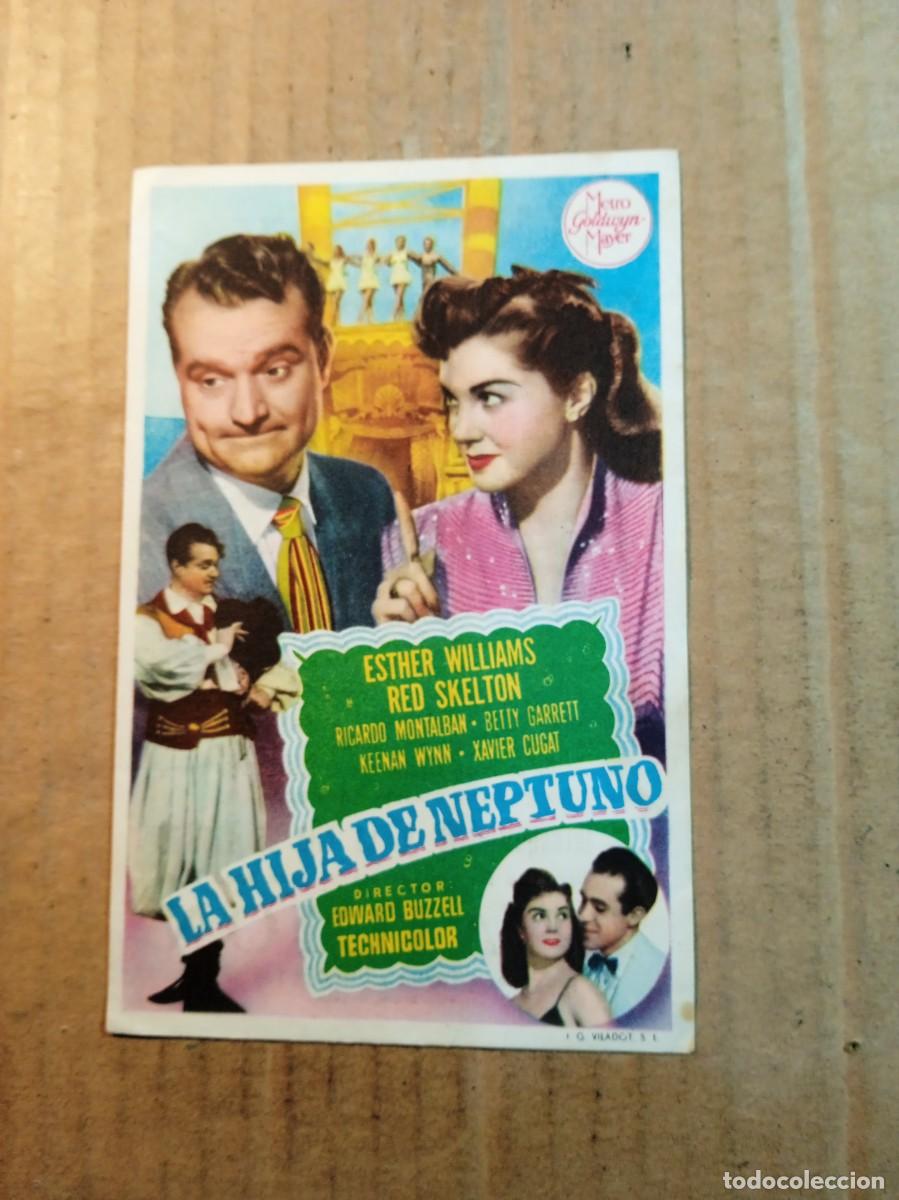  Flyers Publicitaires de films Anciens: FOLLETO DE MANO LA HIJA DE NEPTUNO CON PIBLICIDAD