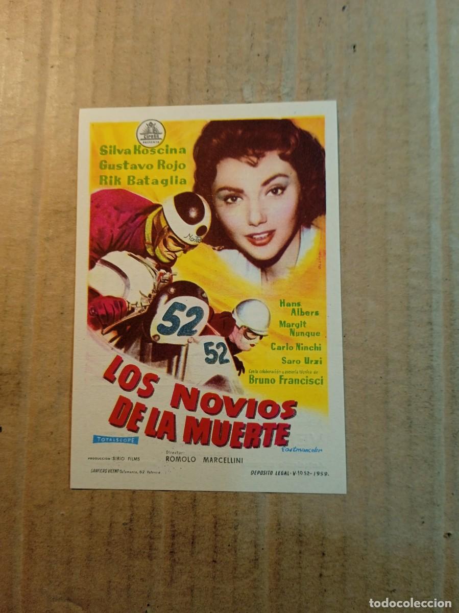 Cinema: FOLLETO DE MANO CON PUBLICIDAD LOS NOVIOS DE LA MUERTE