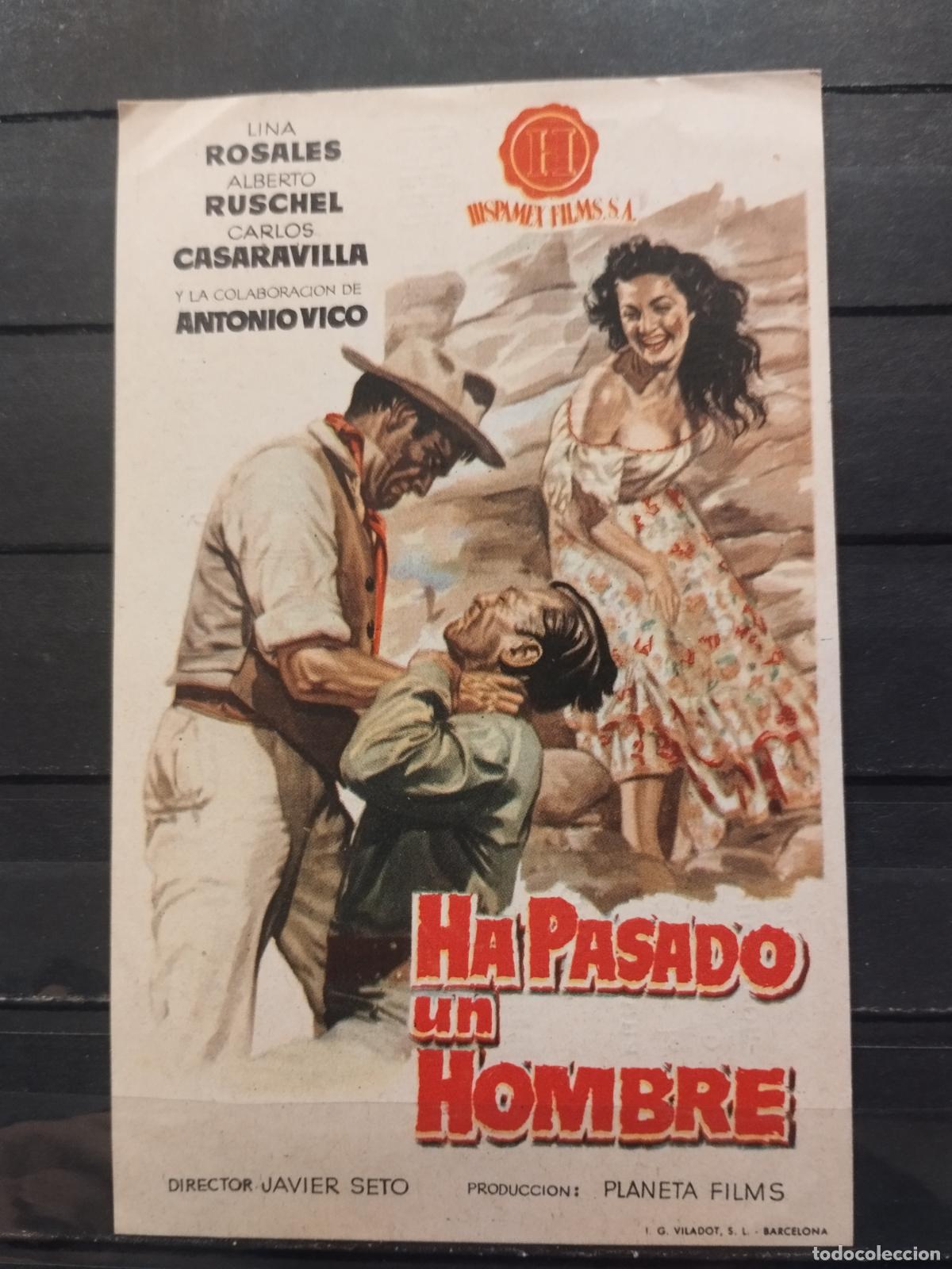 Flyers Publicitaires de Films Anciens: JT - PROGRAMA DE CINE. SENCILLO. HA PASADO UN HOMBRE. PERFECTO