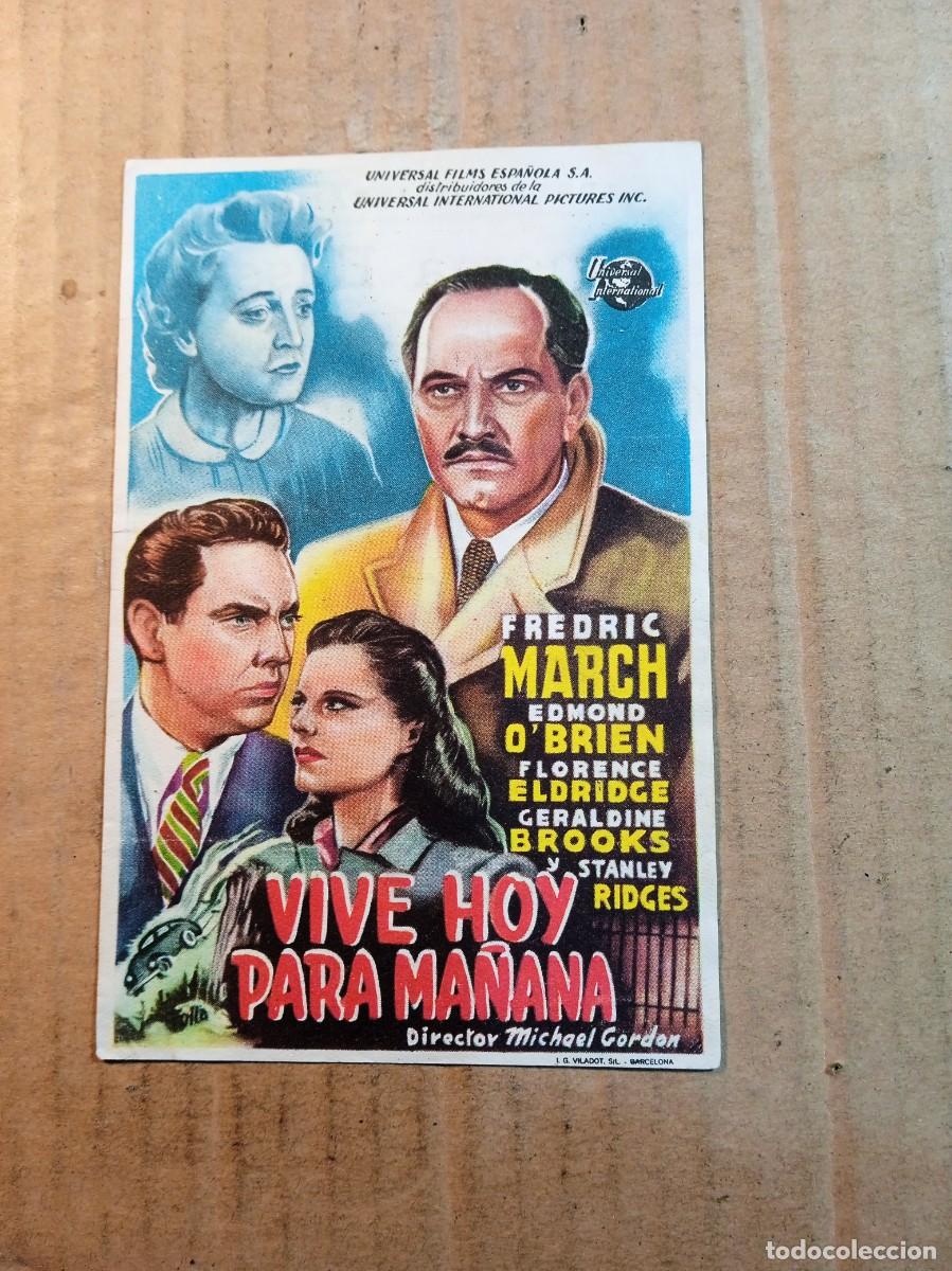  Flyers Publicitaires de films Anciens: FOLLETO DE MANO CON PUBLICIDAD VIVE HOY PARA MA&Ntilde;ANA
