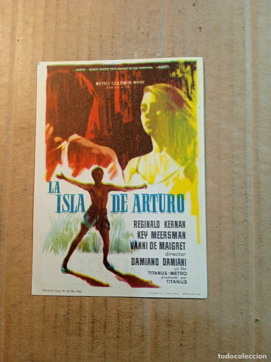 Folhetos de m&atilde;o de filmes antigos de cinema: FOLLETO DE MANO CON PUBLICIDAD LA ISLA DE ARTURO