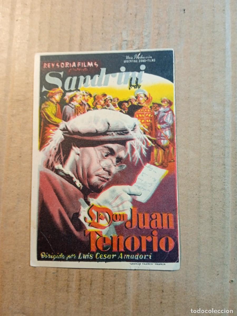 Cine: FOLLETO DE MANO CON PUBLICIDAD DON JUAN TENORIO