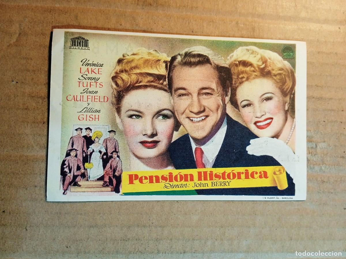 Folhetos de m&atilde;o de filmes antigos de cinema: FOLLETO DE MANO CON PUBLICIDAD PENSION HISTORICA