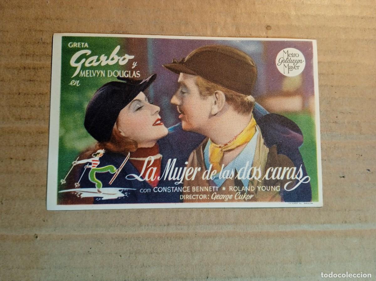 Folhetos de m&atilde;o de filmes antigos de cinema: FOLLETO DE MANO CON PUBLICIDAD LA MUJER DE LAS DOS CARAS