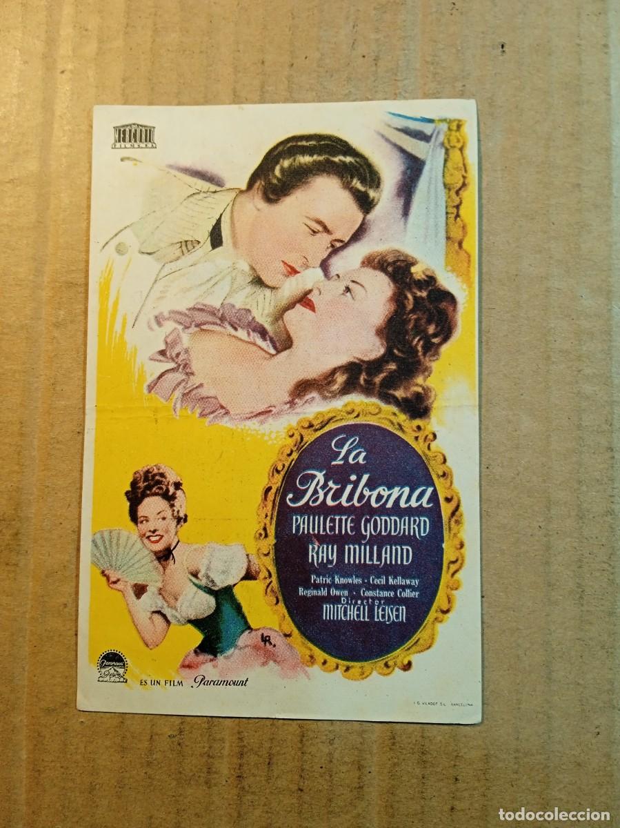 Folhetos de m&atilde;o de filmes antigos de cinema: FOLLETO DE MANO CON PUBLICIDAD LA BRIBONA