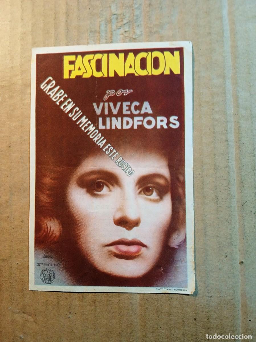 Folhetos de m&atilde;o de filmes antigos de cinema: FOLLETO DE MANO CON PUBLICIDAD FASCINACION
