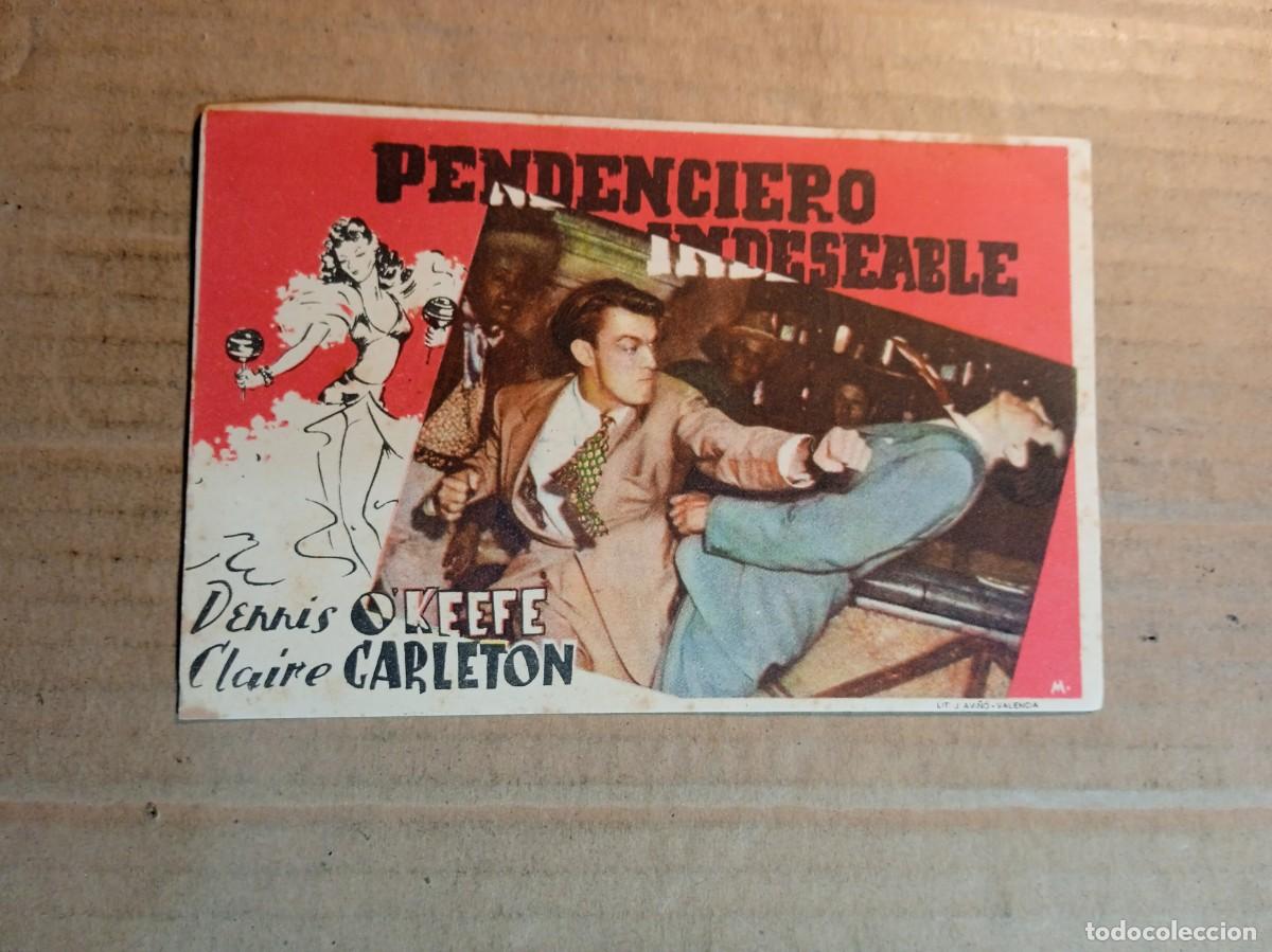  Flyers Publicitaires de films Anciens: FOLLETO DE MANO CON PUBLICIDAD PENDENCIERO INDESEABLE