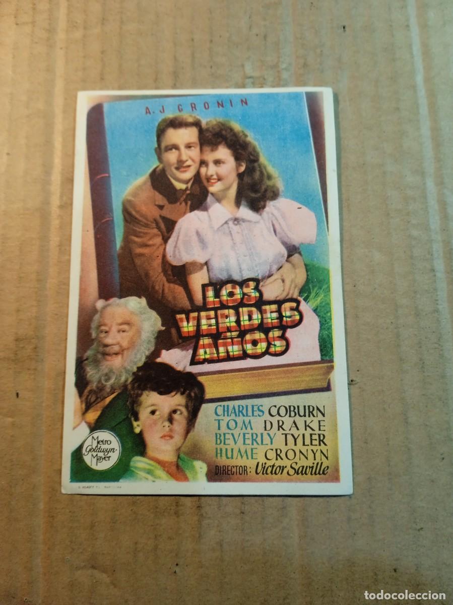 Folhetos de m&atilde;o de filmes antigos de cinema: FOLLETO DE MANO CON PUBLICIDAD LOS VERDES A&Ntilde;OS
