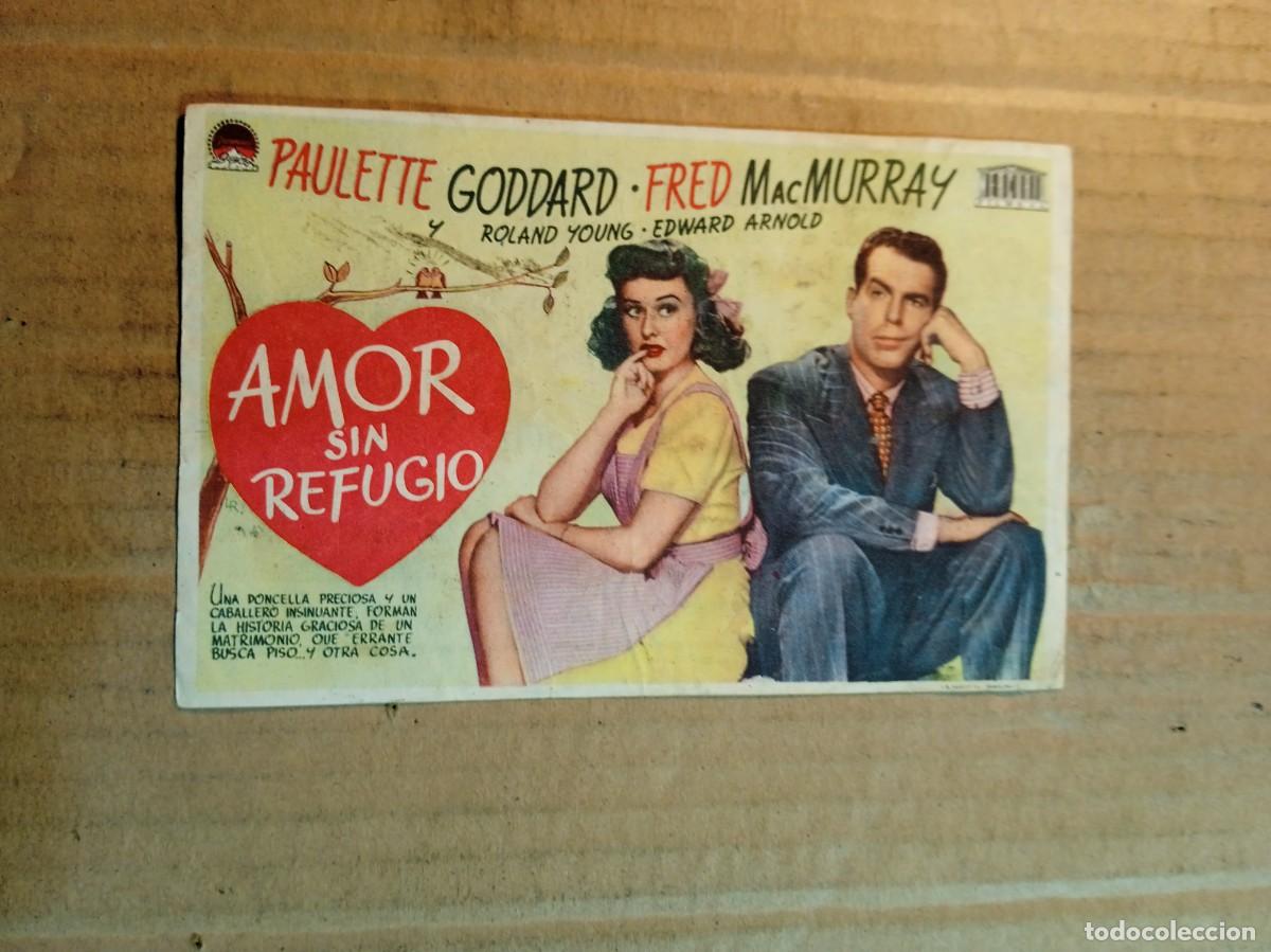 Kino: FOLLETO DE MANO CON PUBLICIDAD AMOR SIN REFUGIO
