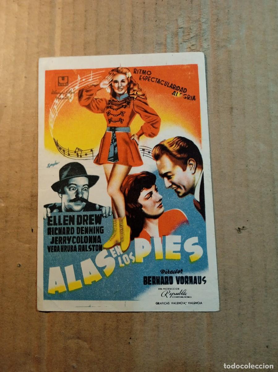  Flyers Publicitaires de films Anciens: FOLLETO DE MANO CON PUBLICIDAD ALAS EN LOS PIES