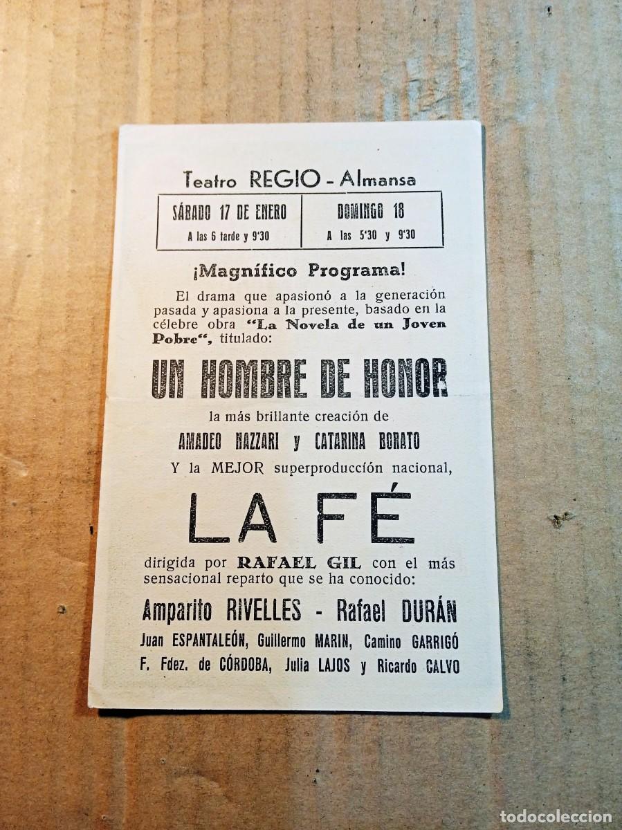 Cine: FOLLETO DE MANO CON PUBLICIDAD LA FE - Foto 2