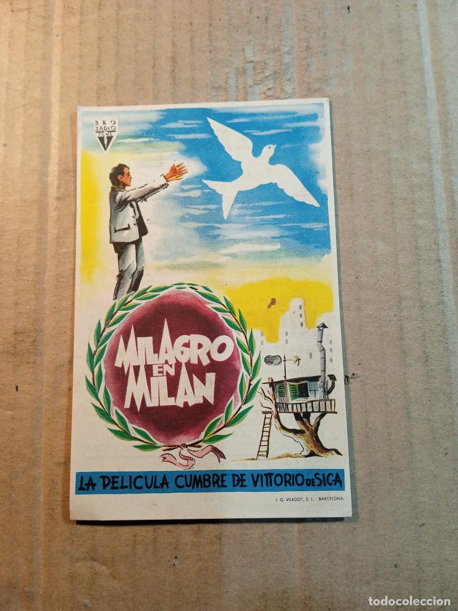 Kino: FOLLETO DE MANO CON PUBLICIDAD MILAGRO EN MILAN