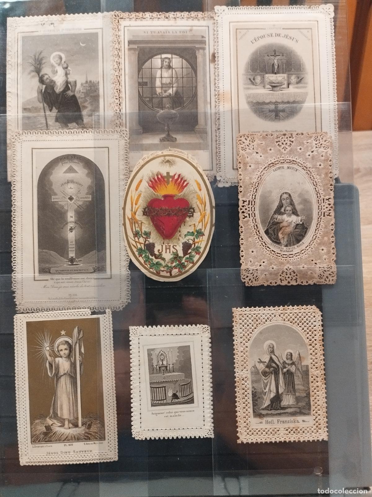 Flyers Publicitaires de Films Anciens: DAR 95. CONJUNTO DE 37 ESTAMPAS RELIGIOSAS MUCHAS CON PUNTILLAS. VER FOTOS