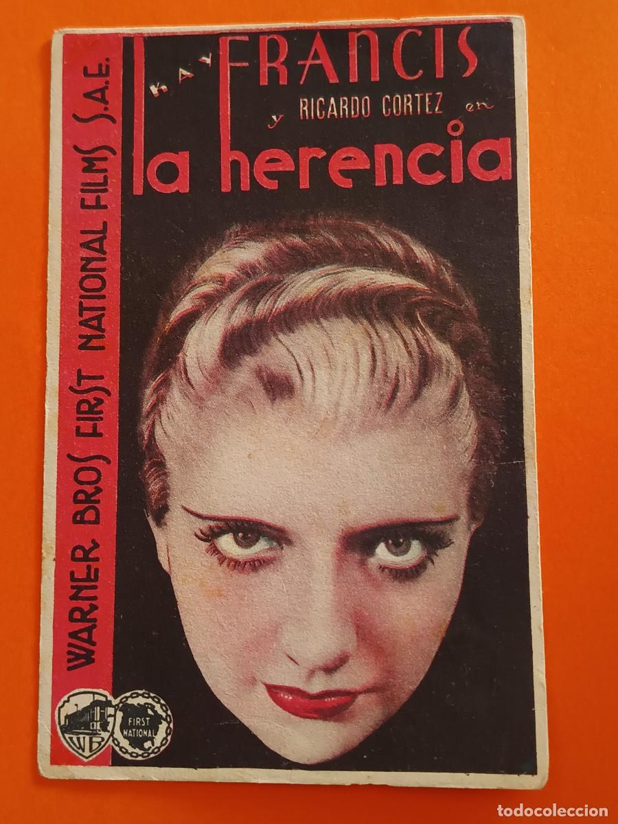 Kino: PROGRAMA DE CINE TARJETA LA HERENCIA KAY FRANCIS