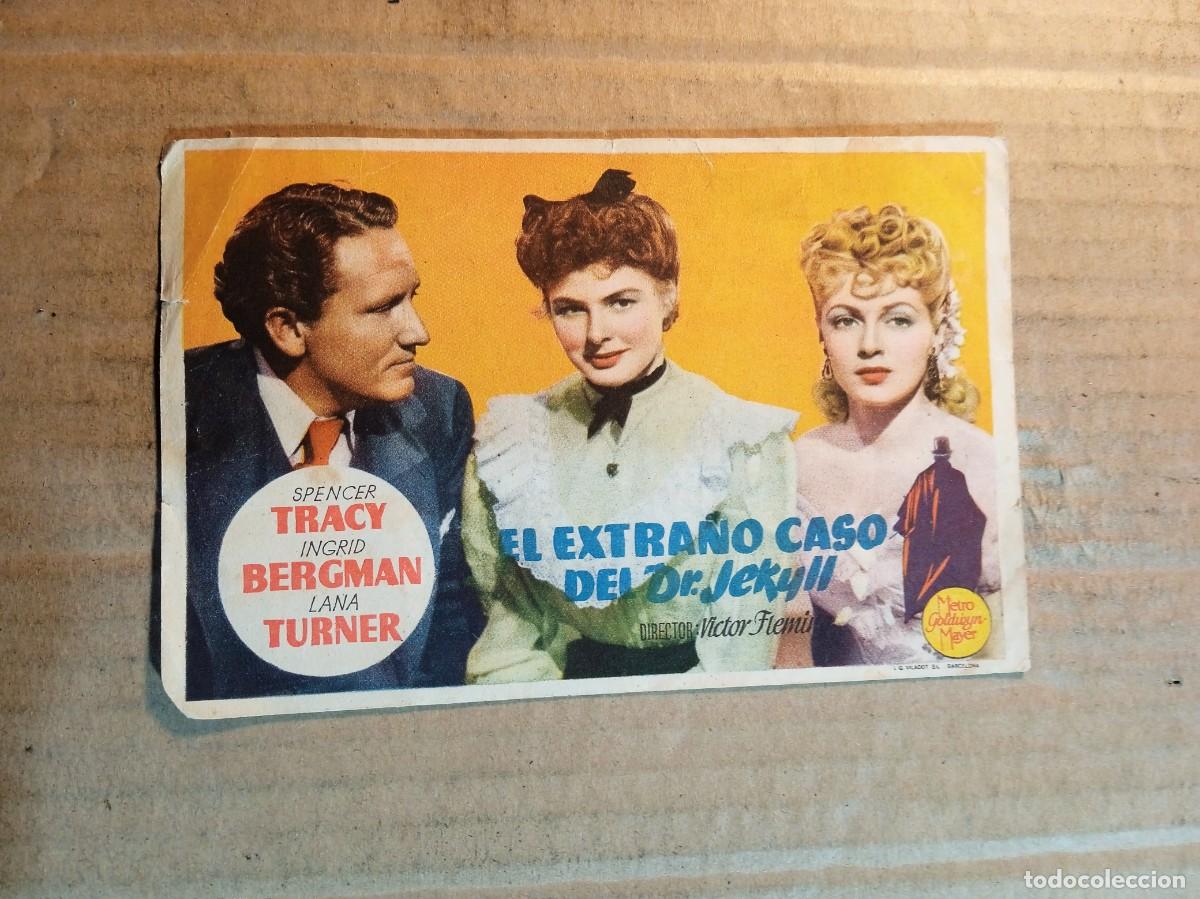  Flyers Publicitaires de films Anciens: FOLLETO DE MANO CON PUBLICIDAD EL EXTRA&Ntilde;O CASO DEL DR. JEKYLL