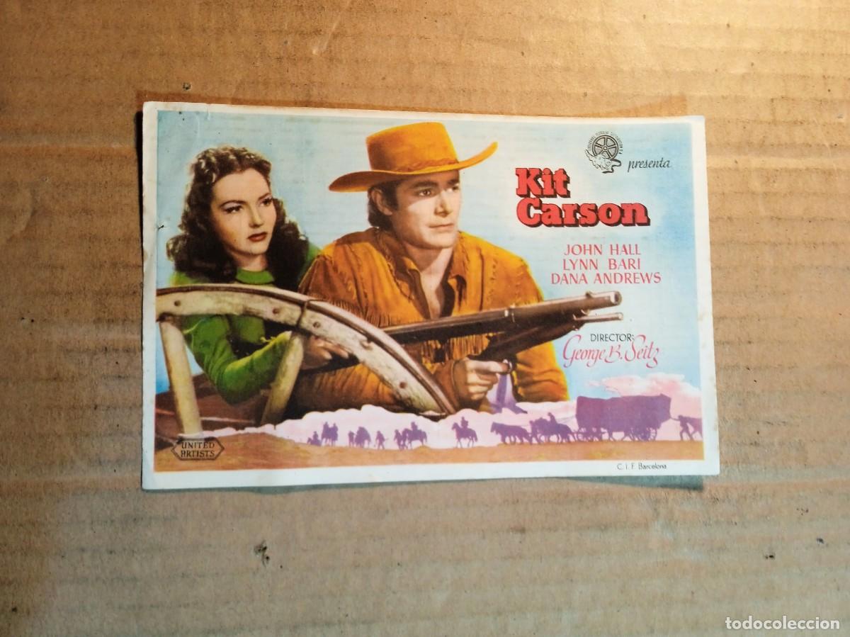 Kino: FOLLETO DE MANO CON PUBLICIDAD KIT CARSON