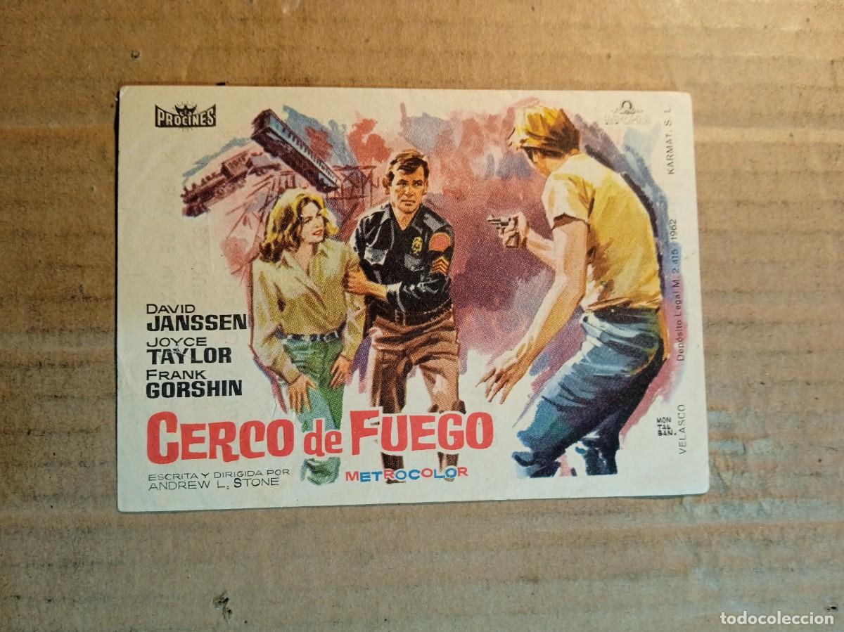  Foglietti di film di film antichi di cinema: FOLLETO DE MANO CON PUBLICIDAD CERCO DE FUEGO