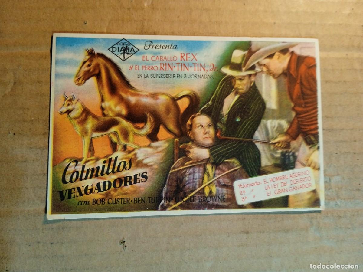 Kino: FOLLETO DE MANO CON PUBLICIDAD COLMILLOS VENGADORES