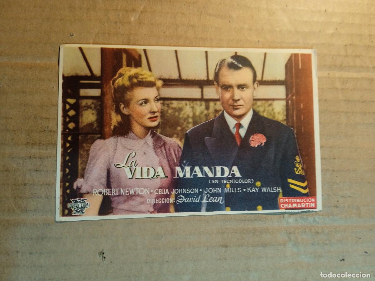  Flyers Publicitaires de films Anciens: FOLLETO DE MANO CON PUBLICIDAD LA VIDA MANDA