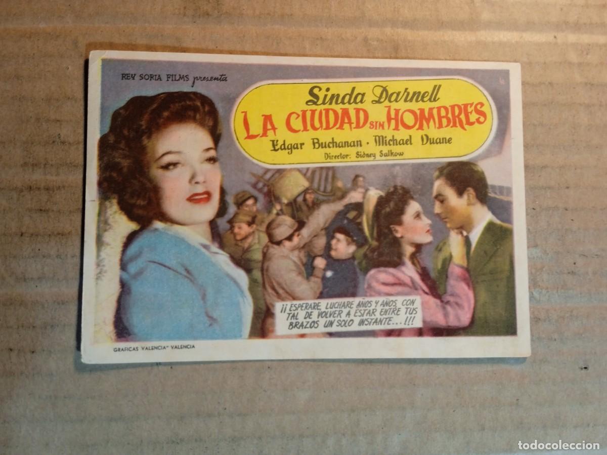  Flyers Publicitaires de films Anciens: FOLLETO DE MANO CON PUBLICIDAD LA CIUDAD DE LOS HOMBRES
