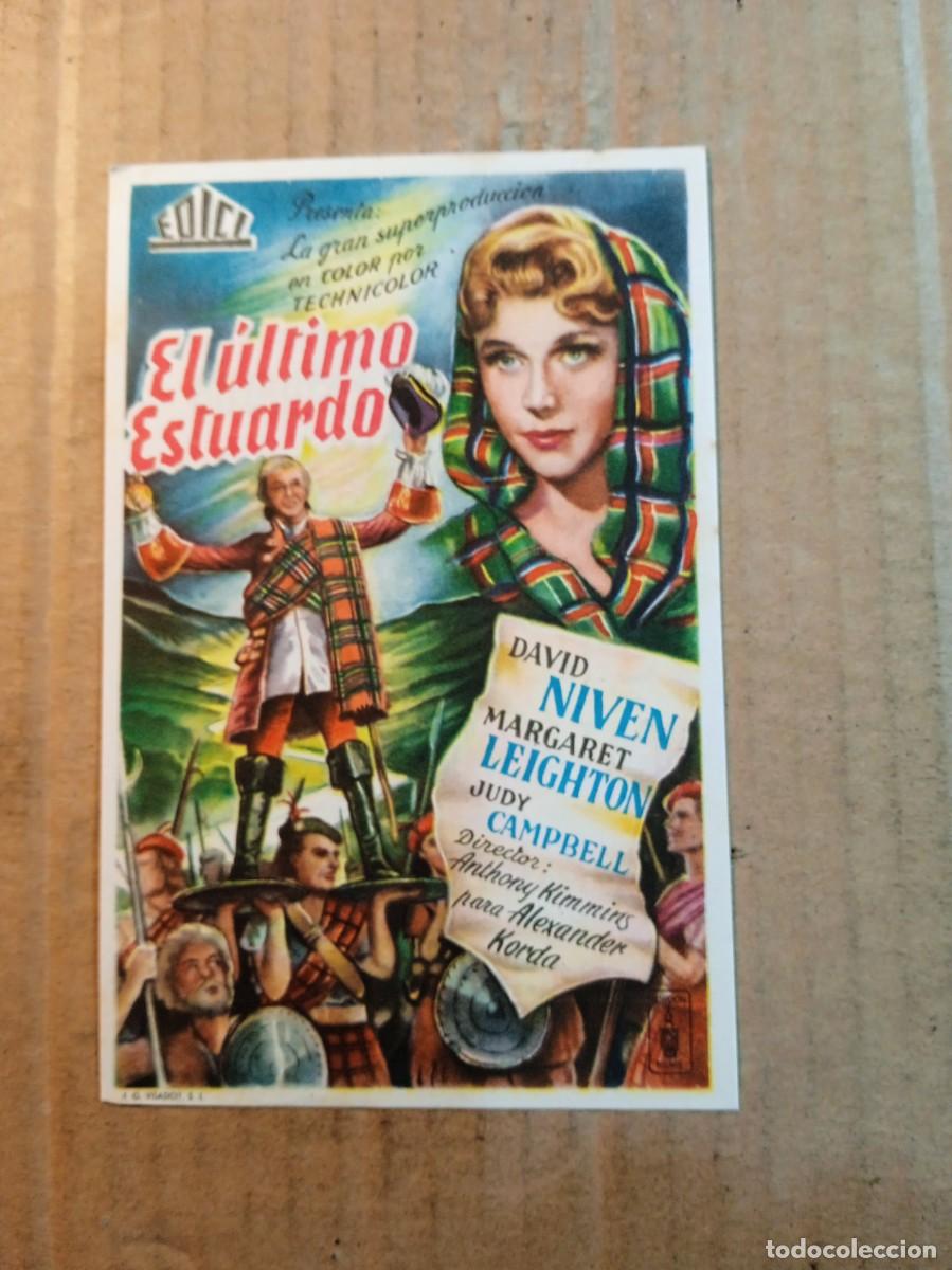  Flyers Publicitaires de films Anciens: FOLLETO DE MANO CON PUBLICIDAD EL ULTIMO ESTUARDO