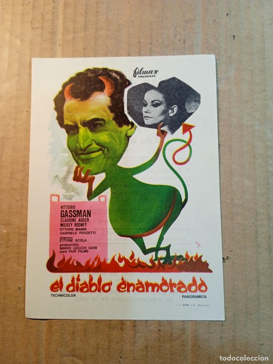  Flyers Publicitaires de films Anciens: FOLLETO DE MANO CON PUBLICIDAD EL DIABLO ENAMORADO