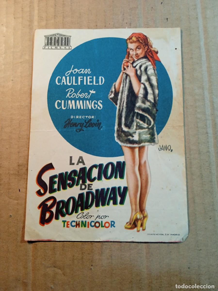  Flyers Publicitaires de films Anciens: FOLLETO DE MANO CON PUBLICIDAD LA SENSACION DE BROADWAY