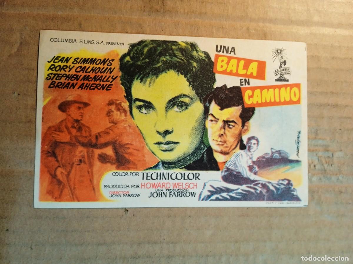 Cine: FOLLETO DE MANO CON PUBLICIDAD UNA BALA EN CAMINO