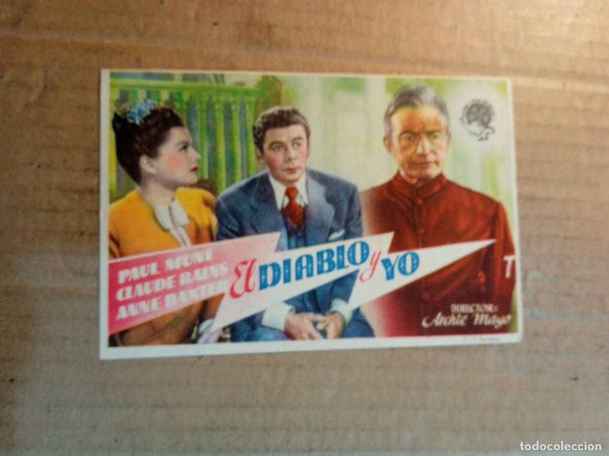 Cine: FOLLETO DE MANO CON PUBLICIDAD EL DIABLO Y YO