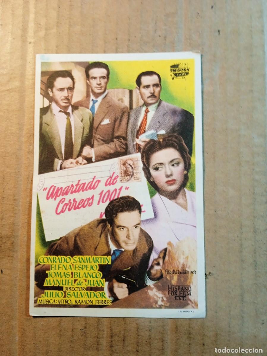 Kino: FOLLETO DE MANO CON PUBLICIDAD APARTADO DE CORREOS 1001