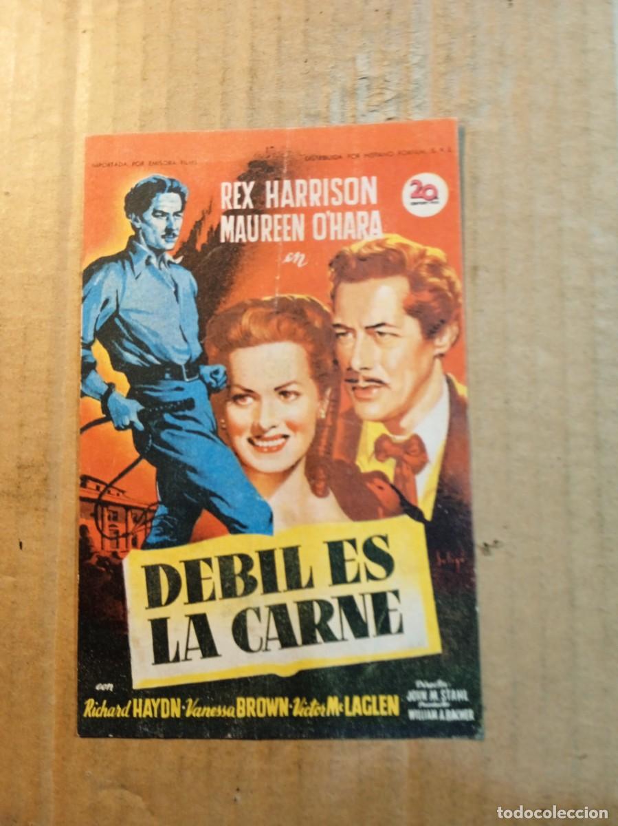 Flyers Publicitaires de films Anciens: FOLLETO DE MANO CON PUBLICIDAD DEBIL ES LA CARNE
