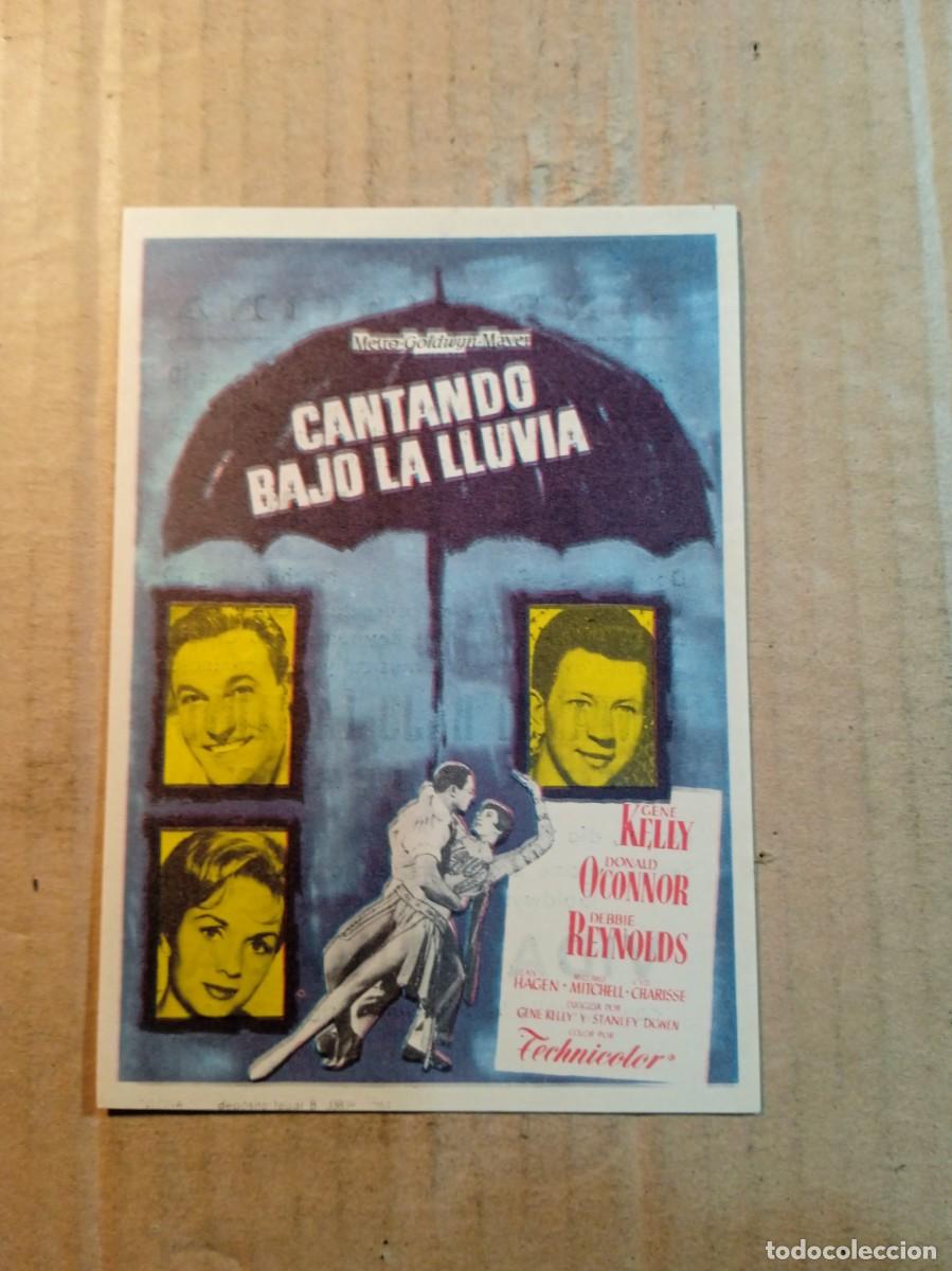 Cine: FOLLETO DE MANO CON PUBLICIDAD CANTANDO BAJO LA LLUVIA
