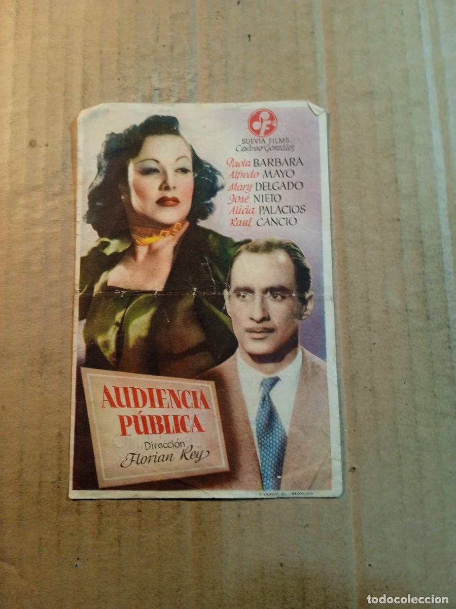 Kino: FOLLETO DE MANO CON PUBLICIDAD AUDENCIA PUBLICA