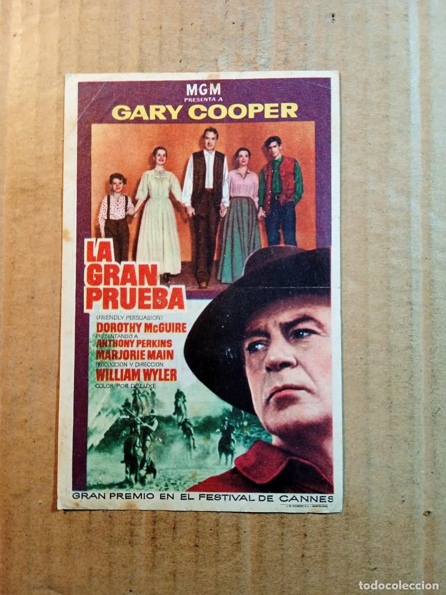  Flyers Publicitaires de films Anciens: FOLLETO DE MANO CON PUBLICIDAD LA GRAN PRUEBA