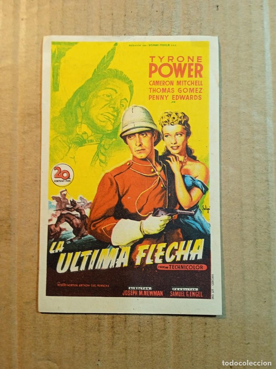  Flyers Publicitaires de films Anciens: FOLLETO DE MANO CON PUBLICIDAD LA ULTIMA FLECHA