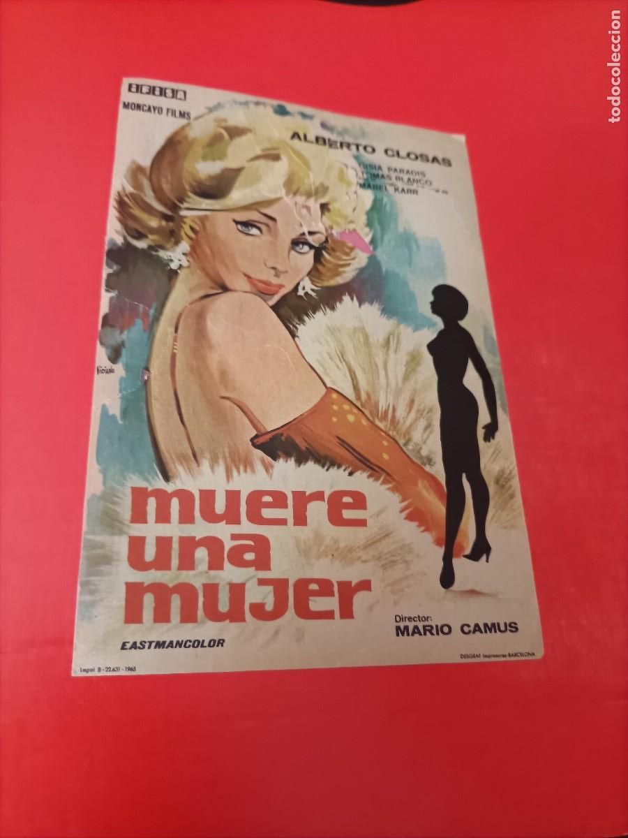 Cine: MUERE UNA MUJER. ALBERTO CLOSAS, MABEL KARR. S/P. DEFECTUOSO.